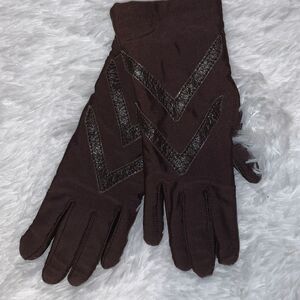 Vintage ARIS Brown Stretch Gloves One Size